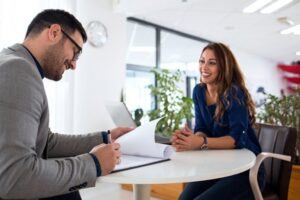 professional being onboarded to new job