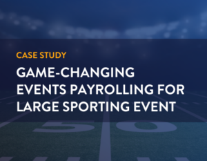 case study of game-changing events payrolling for the big game