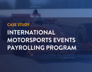 international motorsports events payrolling program