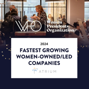 atrium named to 2024 wpo 50 fastest women-owned/led companies