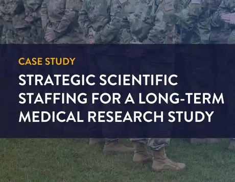 read the case study. Strategic Scientific Staffing for a Long-Term Medical Research Study.
