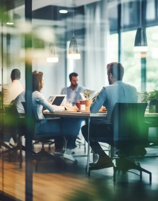group of professionals at work